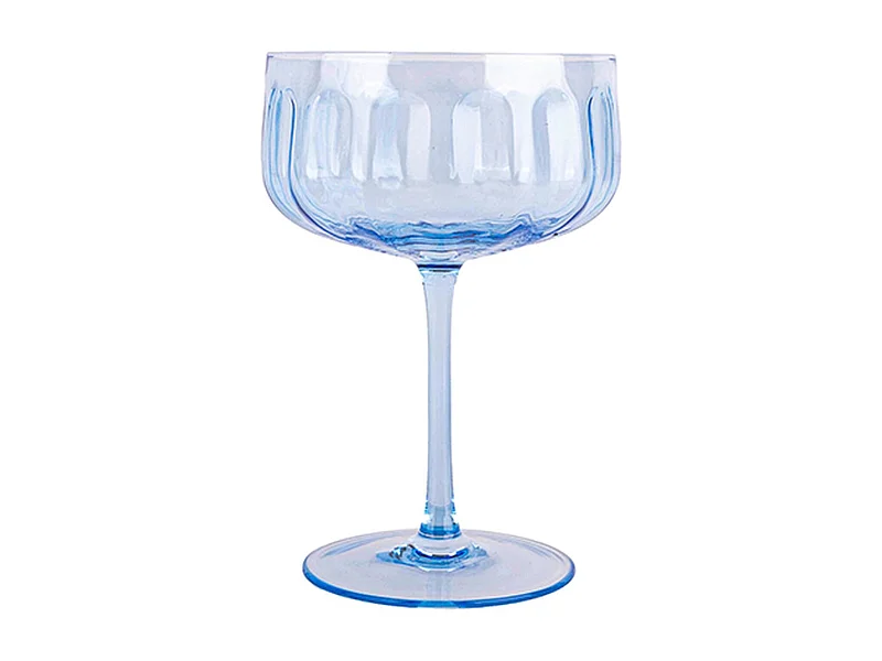 Novastyl - Lot De 4 Coupes Riviera 36.5cl En Verre Bleu