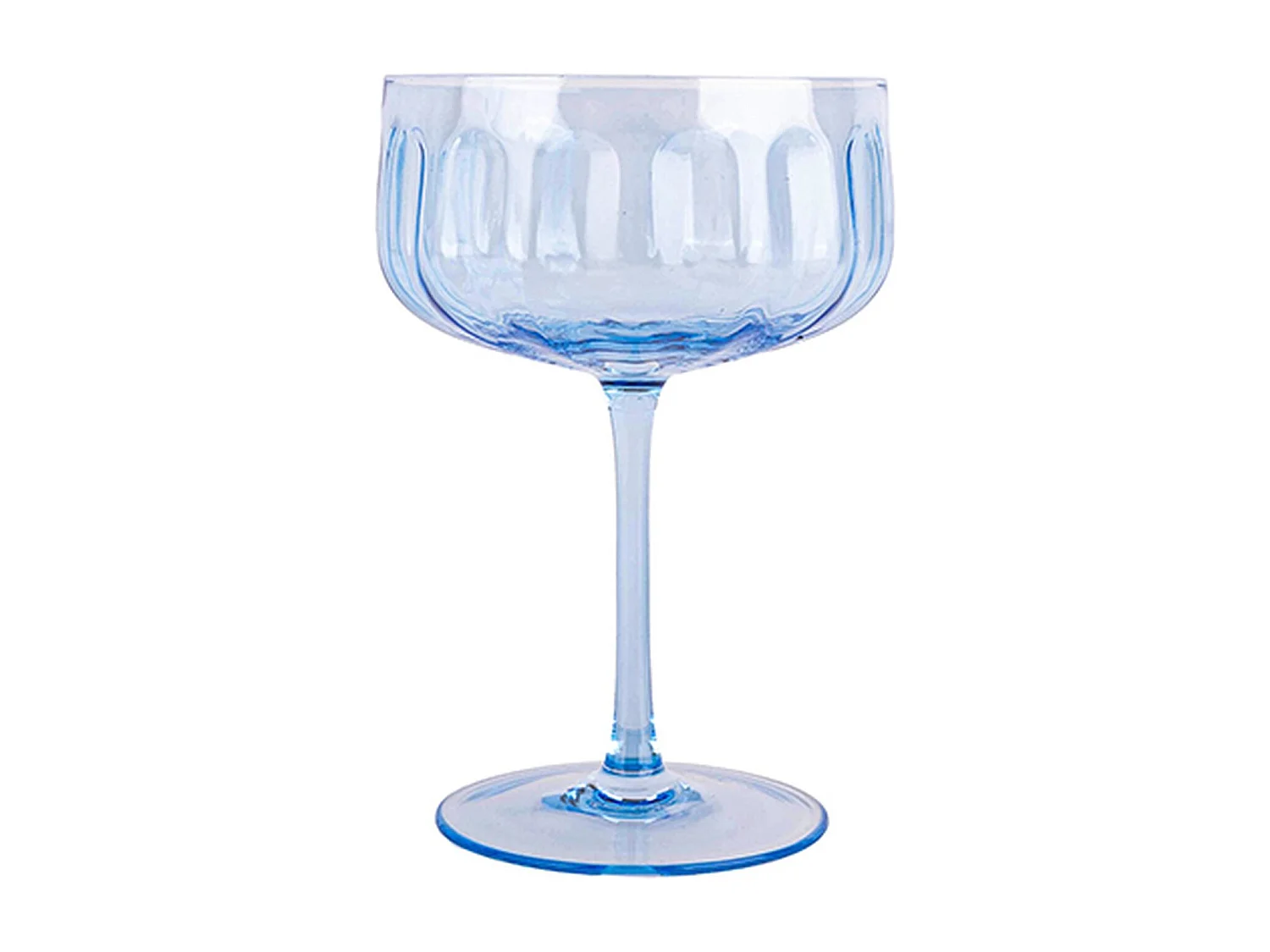 Novastyl - Lot De 4 Coupes Riviera 36.5cl En Verre Bleu