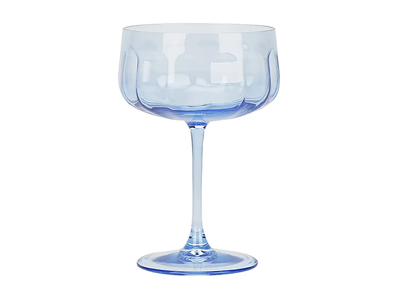 Novastyl - Lot De 4 Coupes Riviera 36.5cl En Verre Bleu