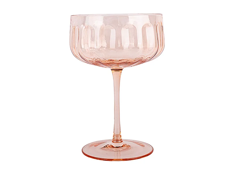 Novastyl - Lot De 4 Coupes 36.5cl Riviera 36.5cl En Verre Orange