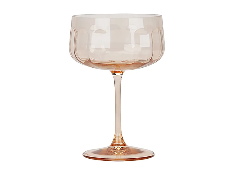 Novastyl - Lot De 4 Coupes 36.5cl Riviera 36.5cl En Verre Orange