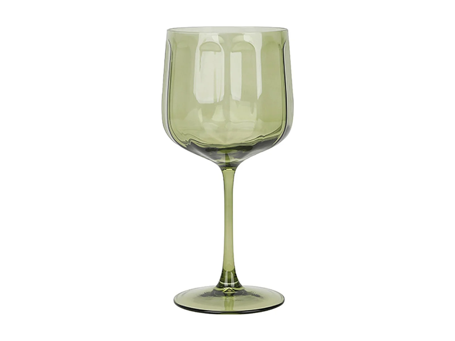 Novastyl - Lot De 4 Verres à Pied Riviera 49cl En Verre Vert