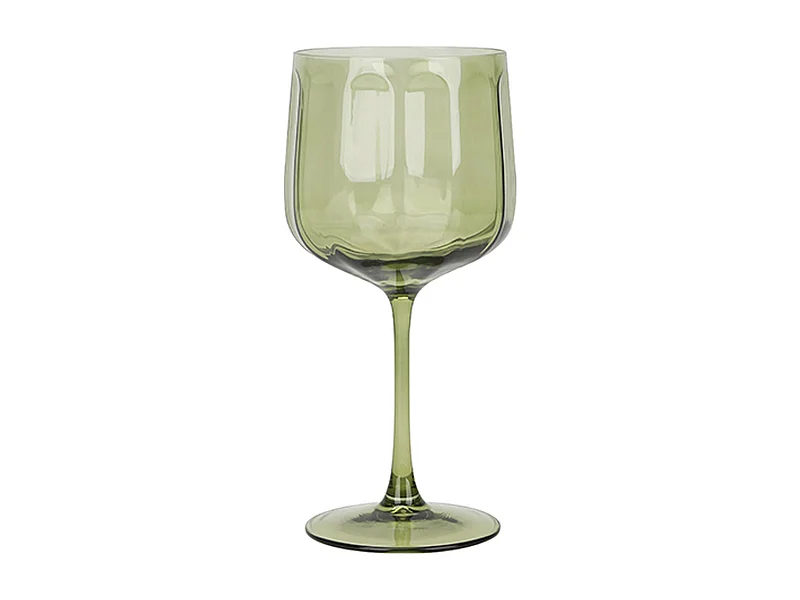 Novastyl - Lot De 4 Verres A Pied Riviera 49cl En Verre Vert