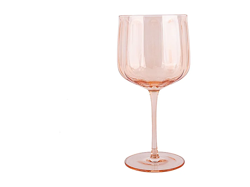 Novastyl - Lot De 4 Verres A Pied Riviera 49cl En Verre Orange