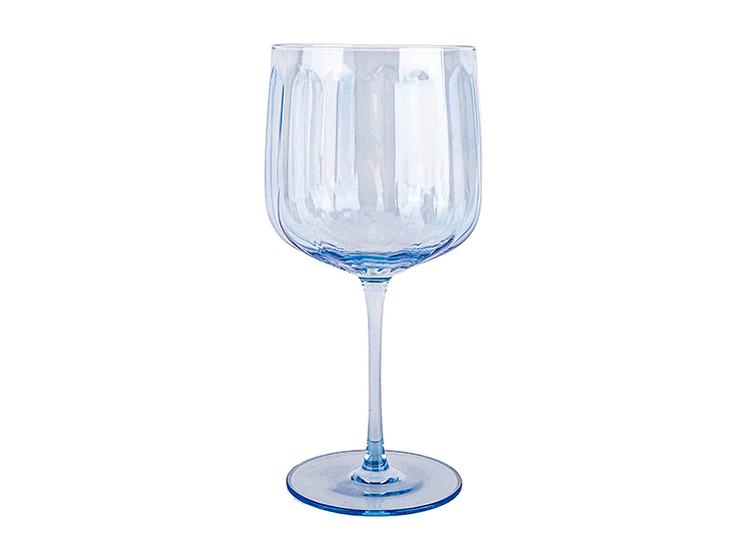 Novastyl - Lot De 4 Verres A Pied Riviera 49cl En Verre Bleu