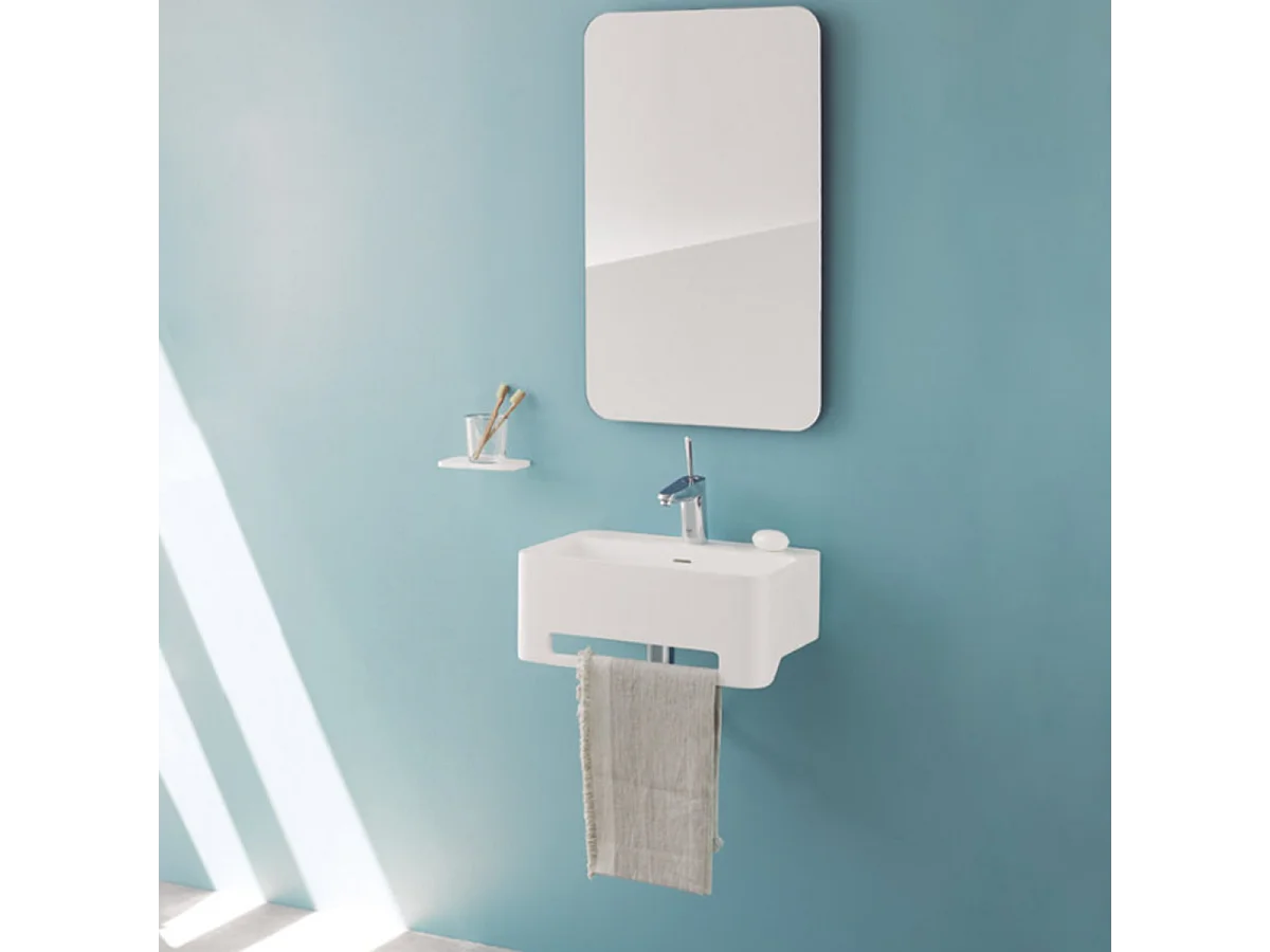 Lavabo suspendu design CORK 50 cm en sanydur