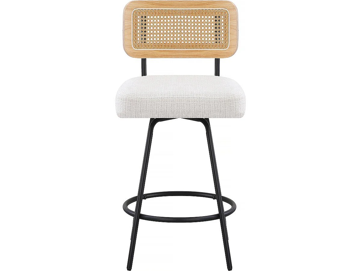 Set van 2 stoffen kinderstoelen "Wilfried" - 51 x 44 x 95 cm - Beige