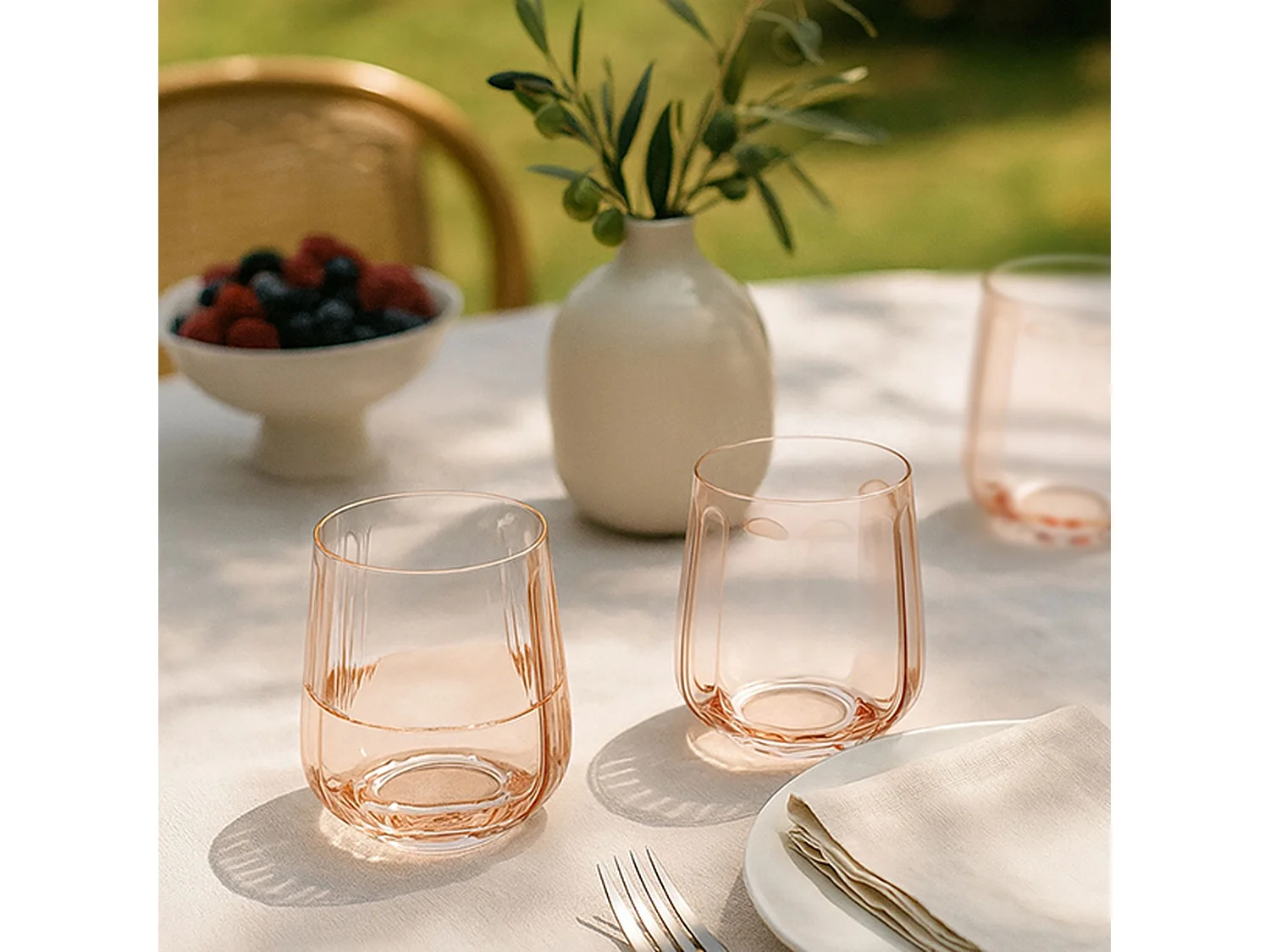 Novastyl - Lot De 4 Gobelets 52.5cl Riviera 52.5cl En Verre Orange