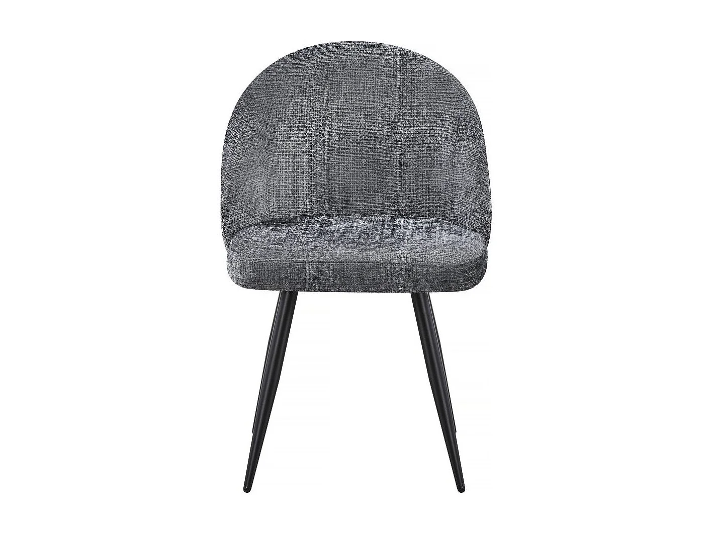 Lot de 2 chaises en tissu "Samuel" - 53 x 51 x 82 cm - Gris