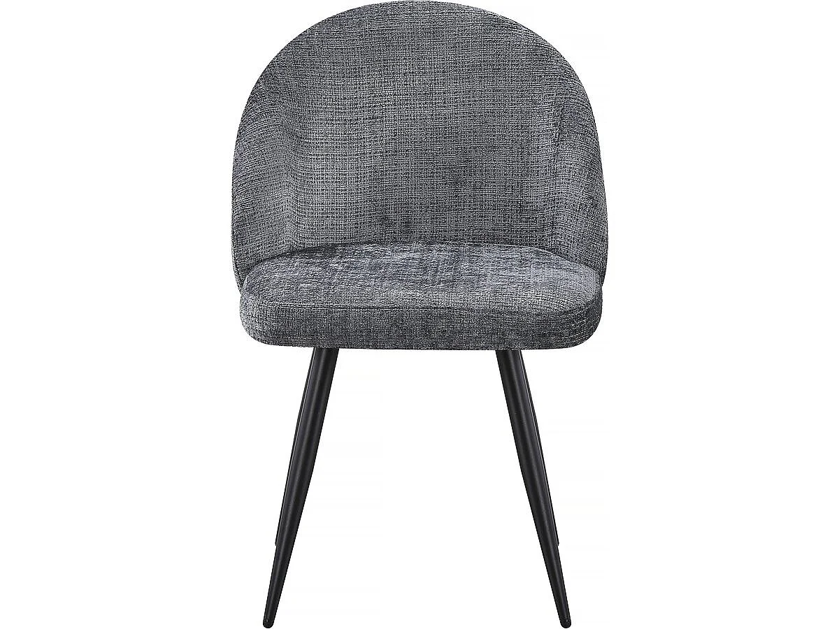 Set mit 2 Stoffstühlen "Samuel" – 53 x 51 x 82 cm – Grau