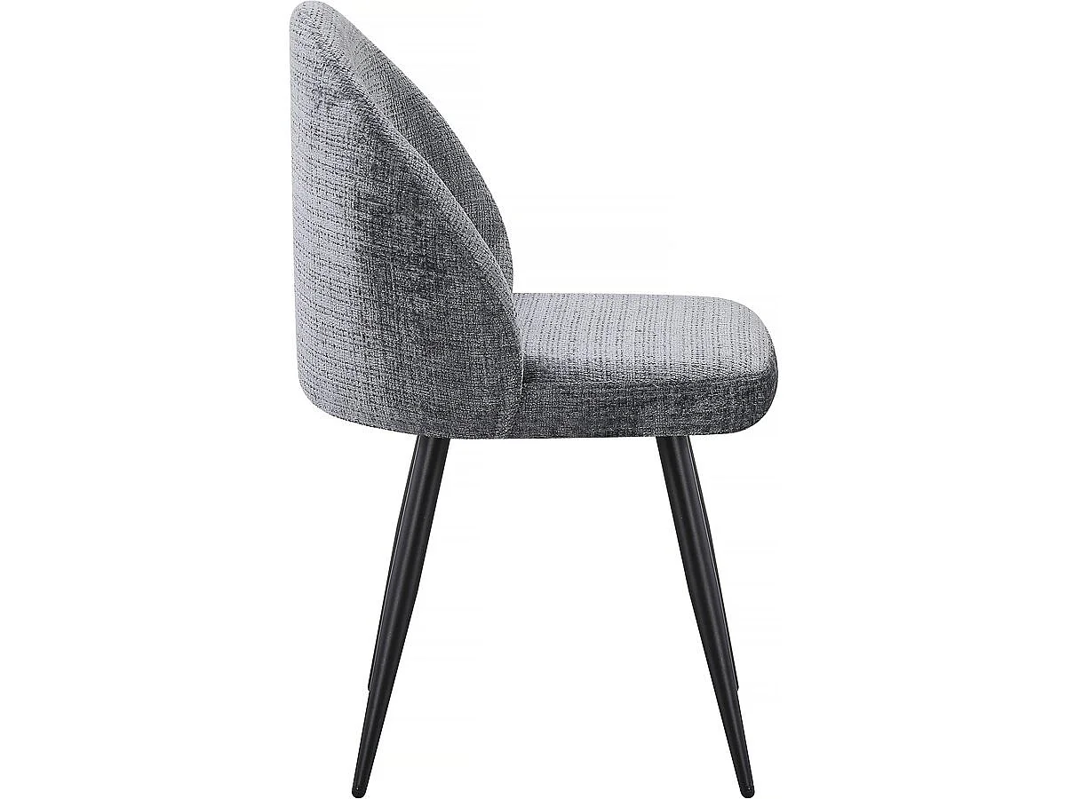 Set mit 2 Stoffstühlen "Samuel" – 53 x 51 x 82 cm – Grau
