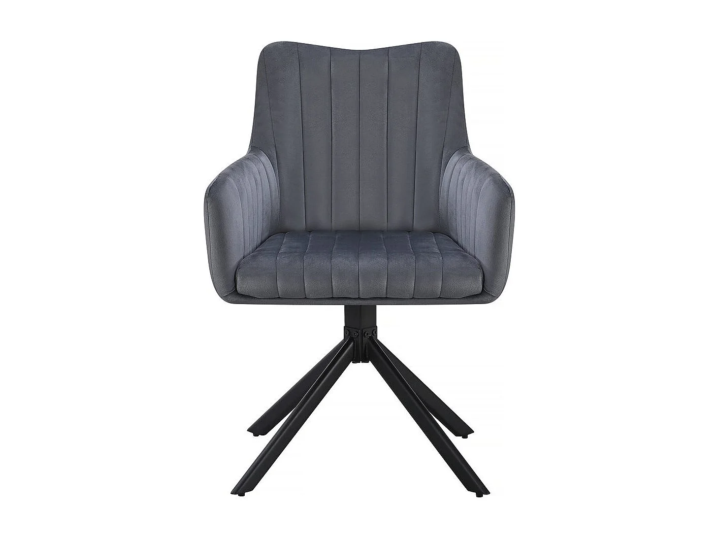 Lot de 2 chaises en tissu "Pharell" - 60 x 61 x 91 cm - Gris