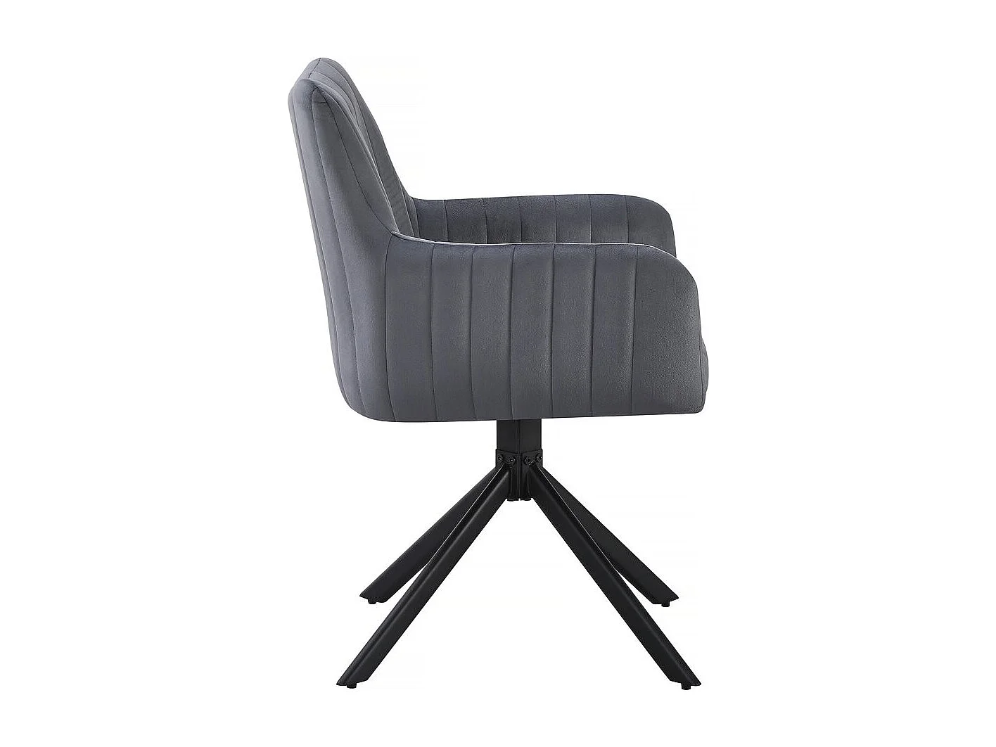 Lot de 2 chaises en tissu "Pharell" - 60 x 61 x 91 cm - Gris