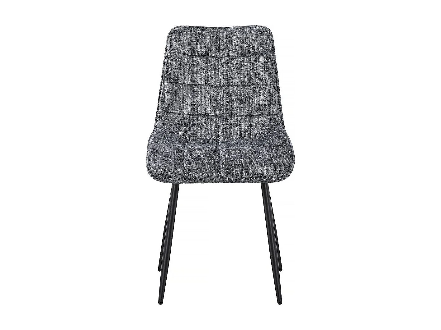 Chaise de salle a manger en tissu haut de gamme  "Yanis" - Lot de 4 - Gris