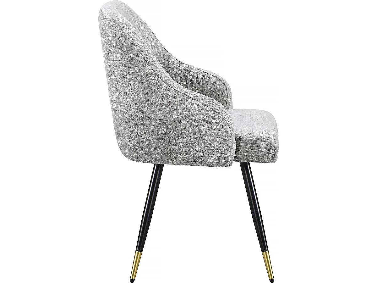 Lot de 2 chaises en tissu "Harmony" - 54 x 57 x 90 cm - Beige