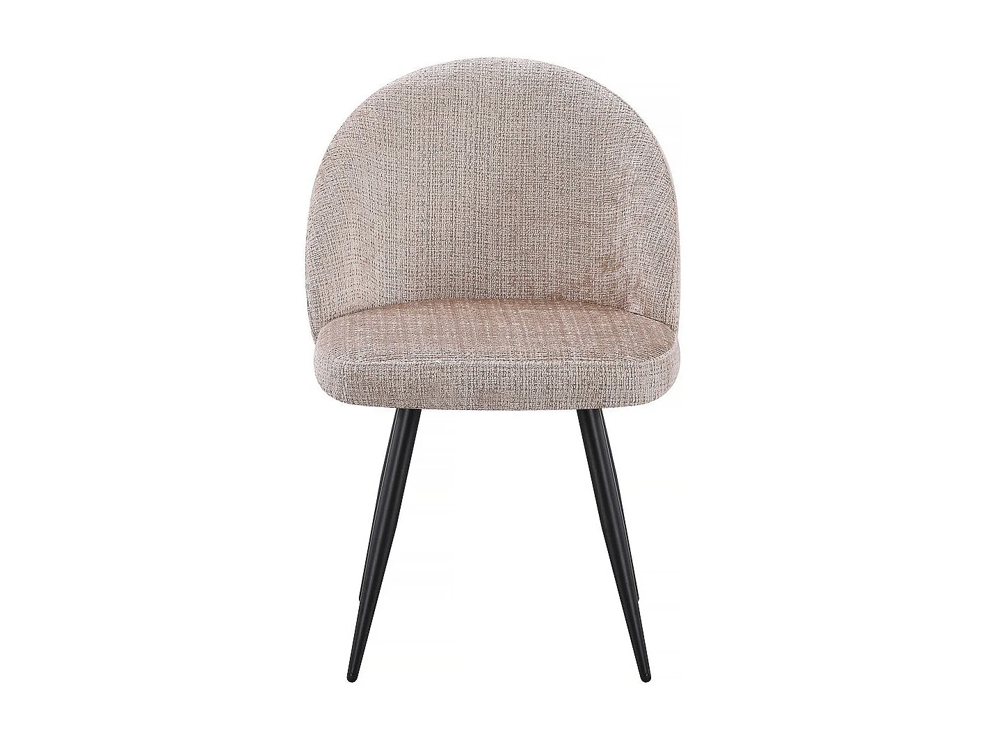 Lot de 2 chaises en tissu "Samuel" - 53 x 51 x 82 cm - Beige