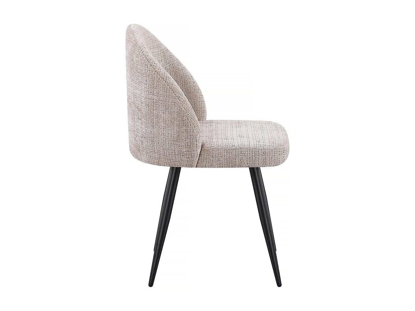 Lot de 2 chaises en tissu "Samuel" - 53 x 51 x 82 cm - Beige