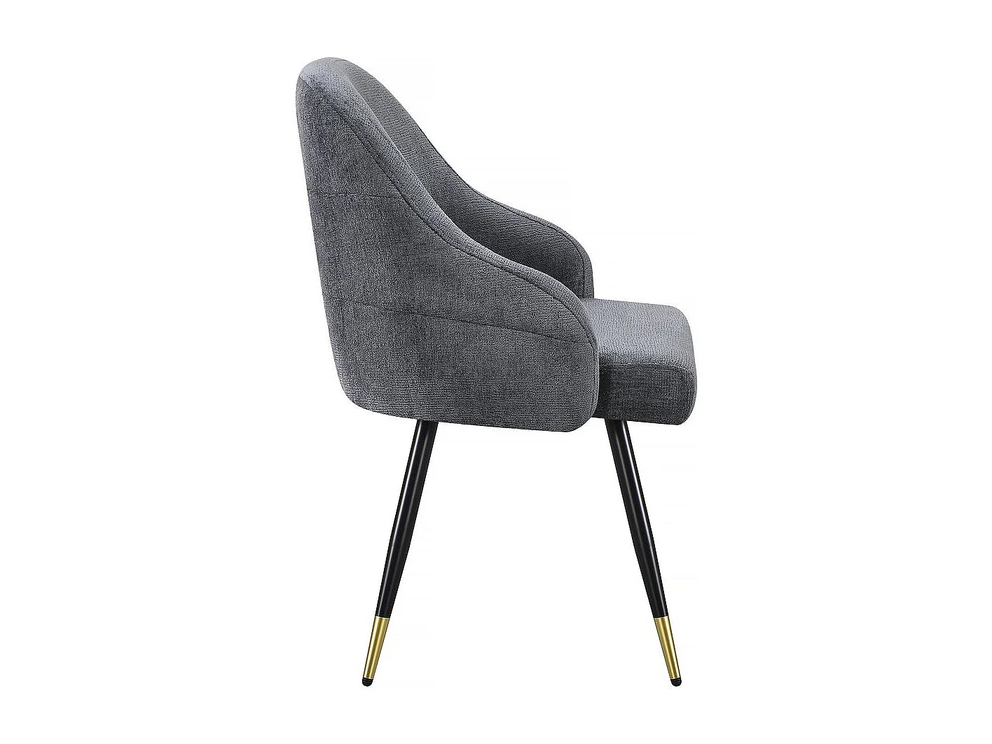 Set di 2 sedie in tessuto "Harmony" - 54 x 57 x 90 cm - Grigio