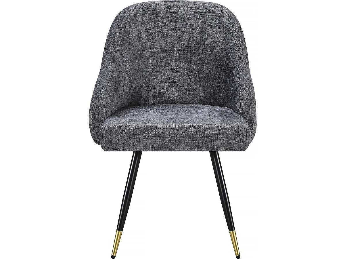 Lot de 2 chaises en tissu "Harmony" - 54 x 57 x 90 cm - Gris