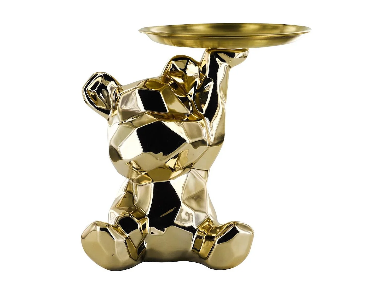 Vide-Poche ourson en origami doré plateau en l'air