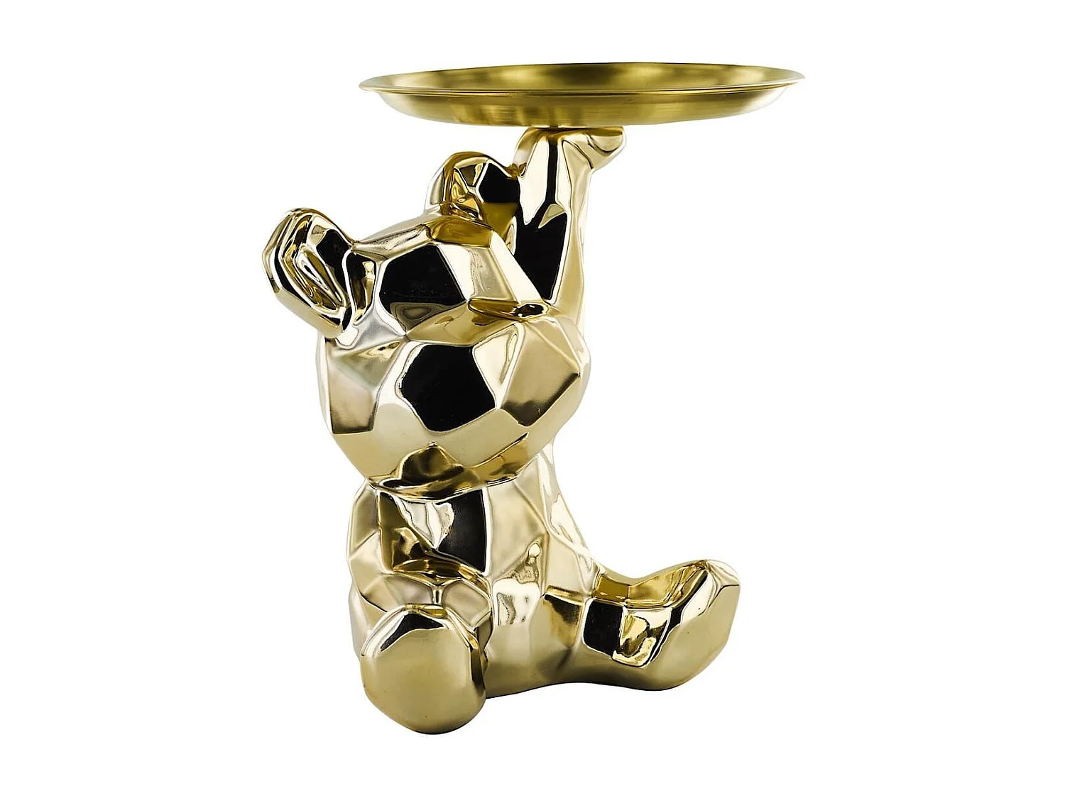 Vide-Poche ourson en origami doré plateau en l'air