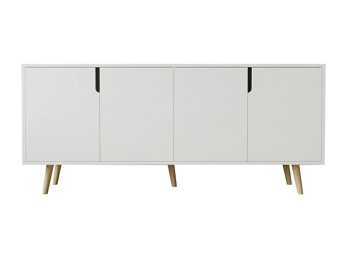 Buffet de salle à manger blanc à poignées intégrées MARFA