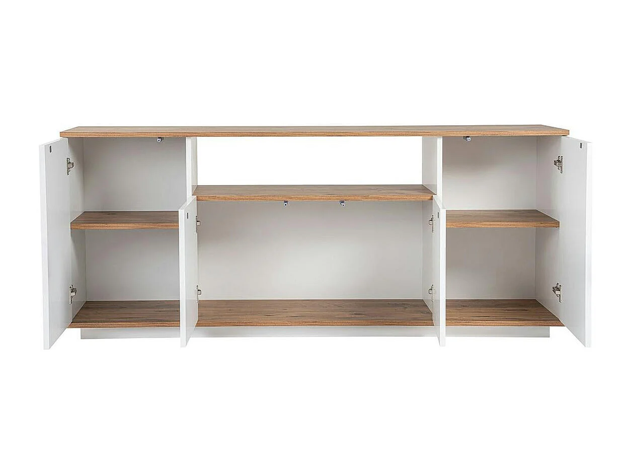 Buffet salle à manger moderne blanc 1 niche centrale MARFA