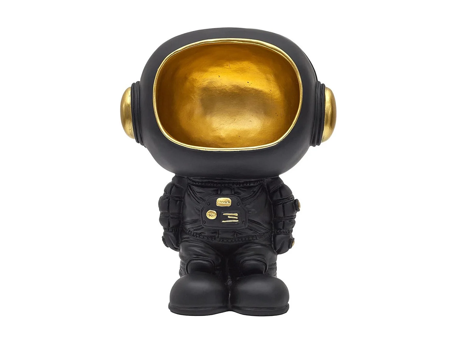 Vide-Poche astronaute en polyrésine noir et dorée