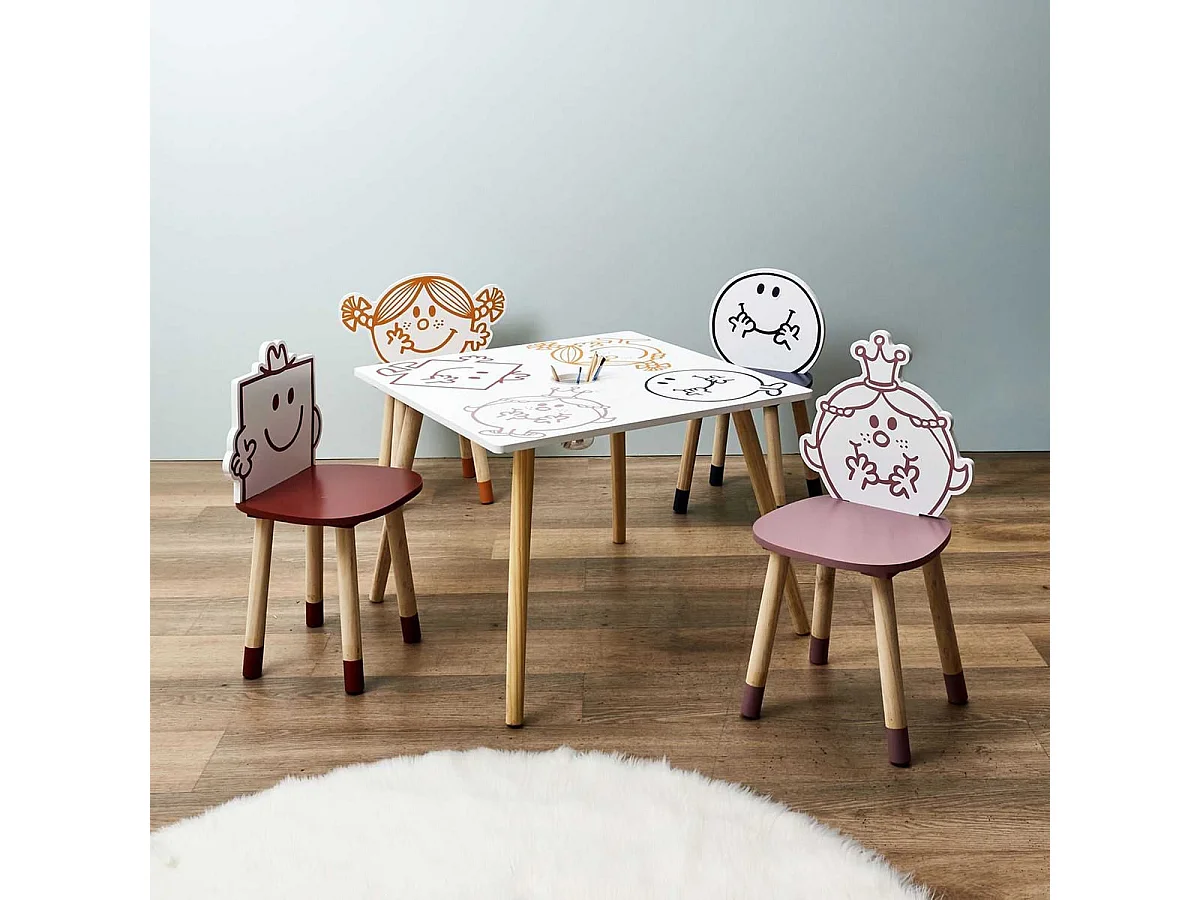 Table avec Pot à Crayon Intégré "Monsieur Madame" - MISSTER