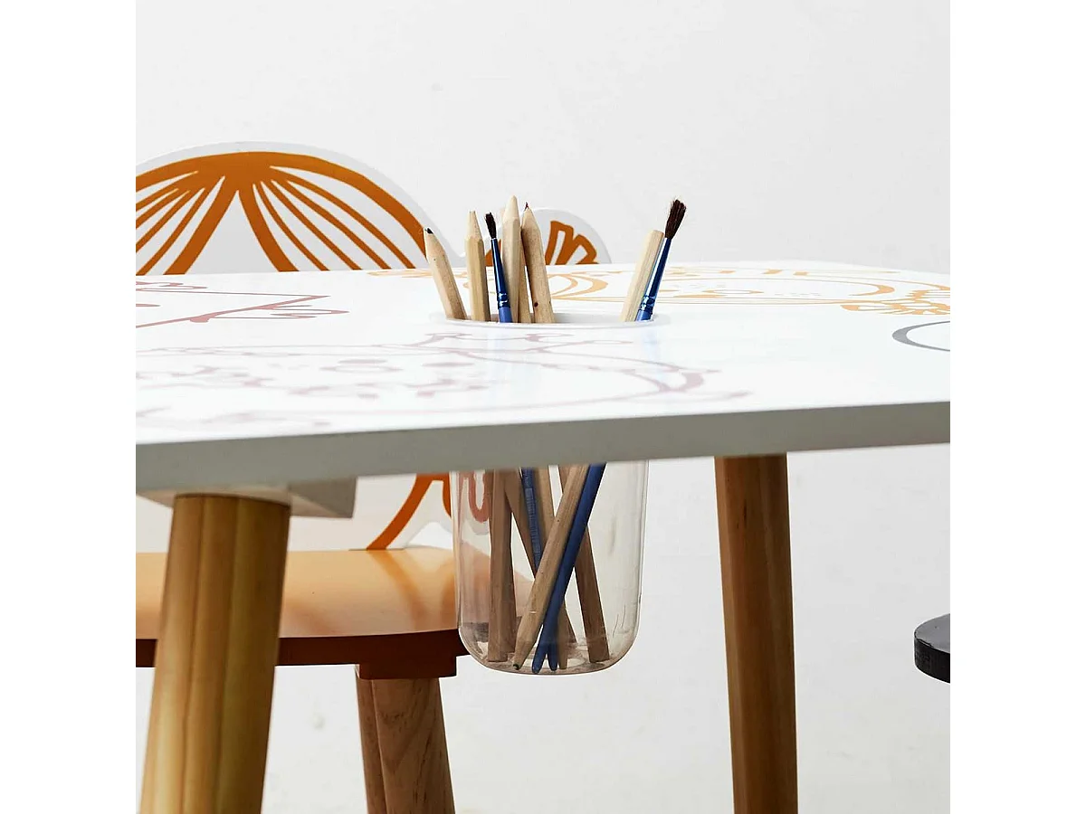 Table avec Pot à Crayon Intégré "Monsieur Madame" - MISSTER