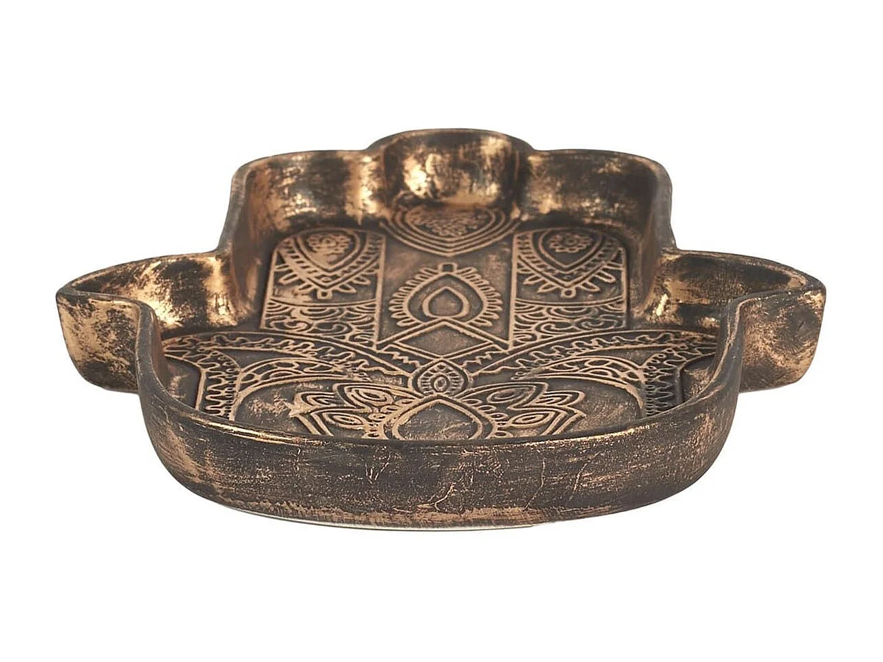 Vide-poche main de fatma finition argentée en céramique