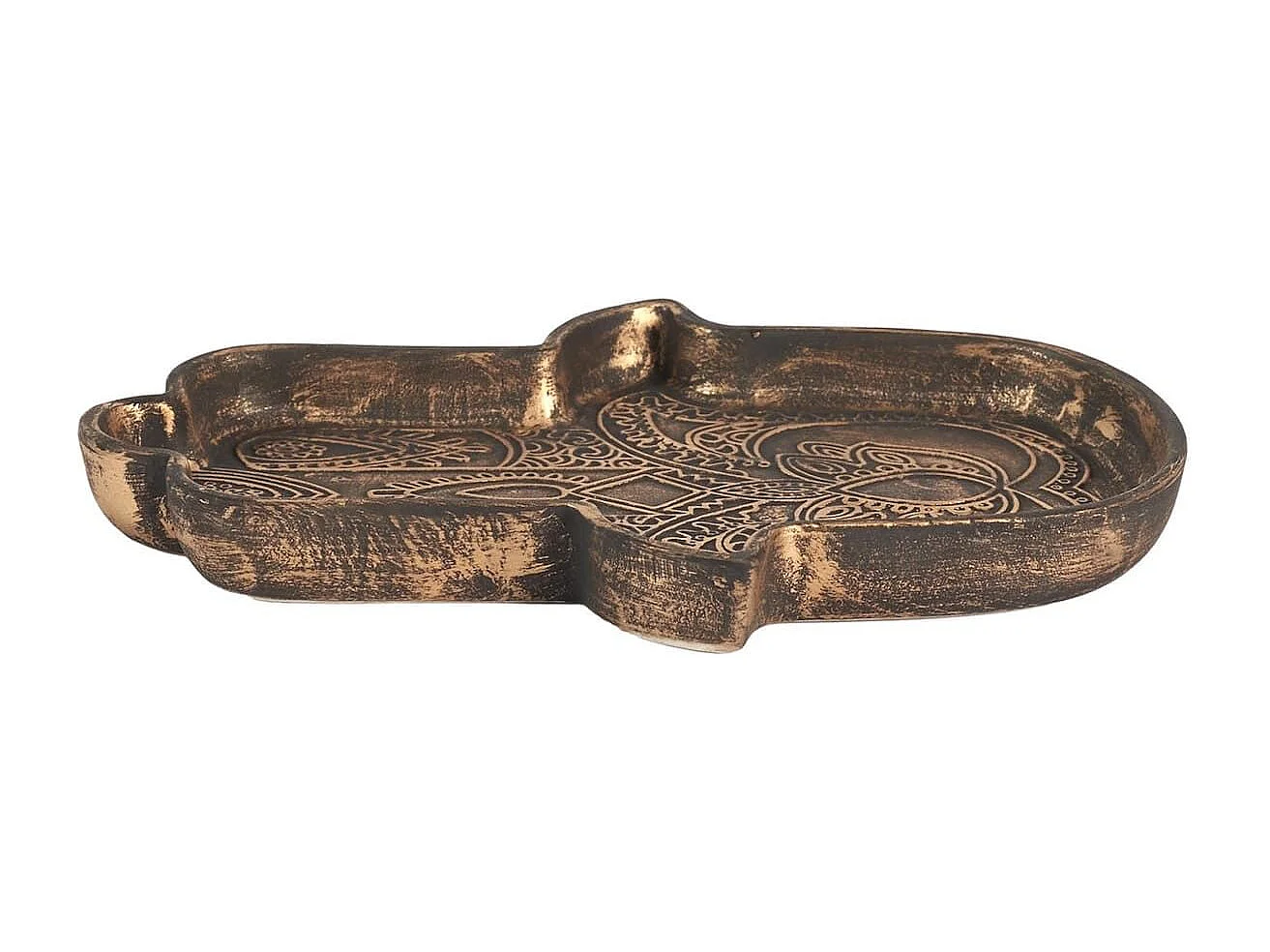 Vide-poche main de fatma finition argentée en céramique