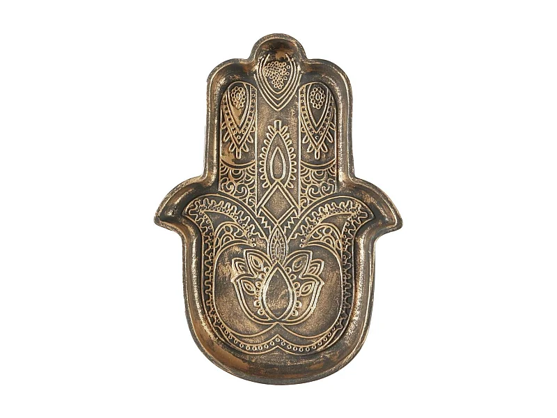 Vide-poche main de fatma finition argentée en céramique