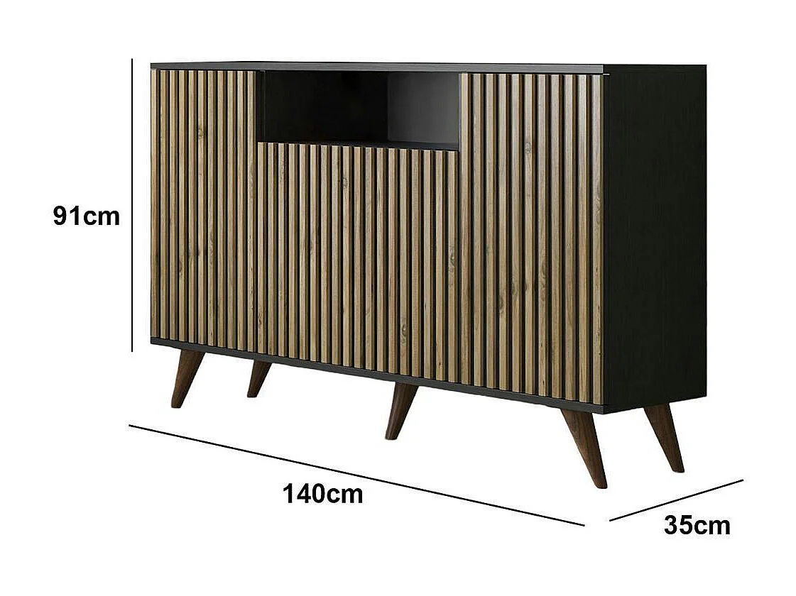 Buffet de salle à manger moderne motif baguette MARFA