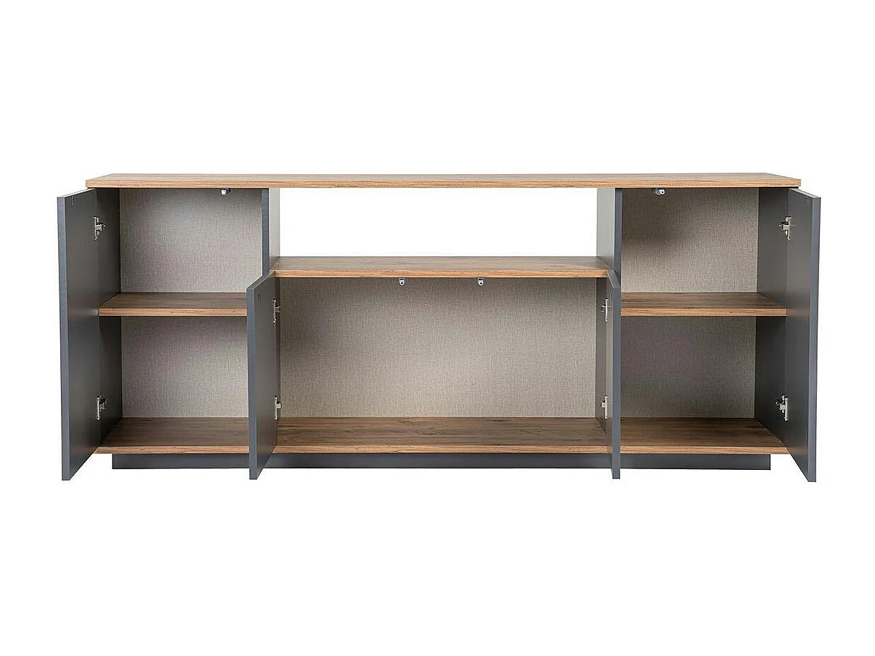 Buffet salle à manger moderne gris avec niche centrale MARFA