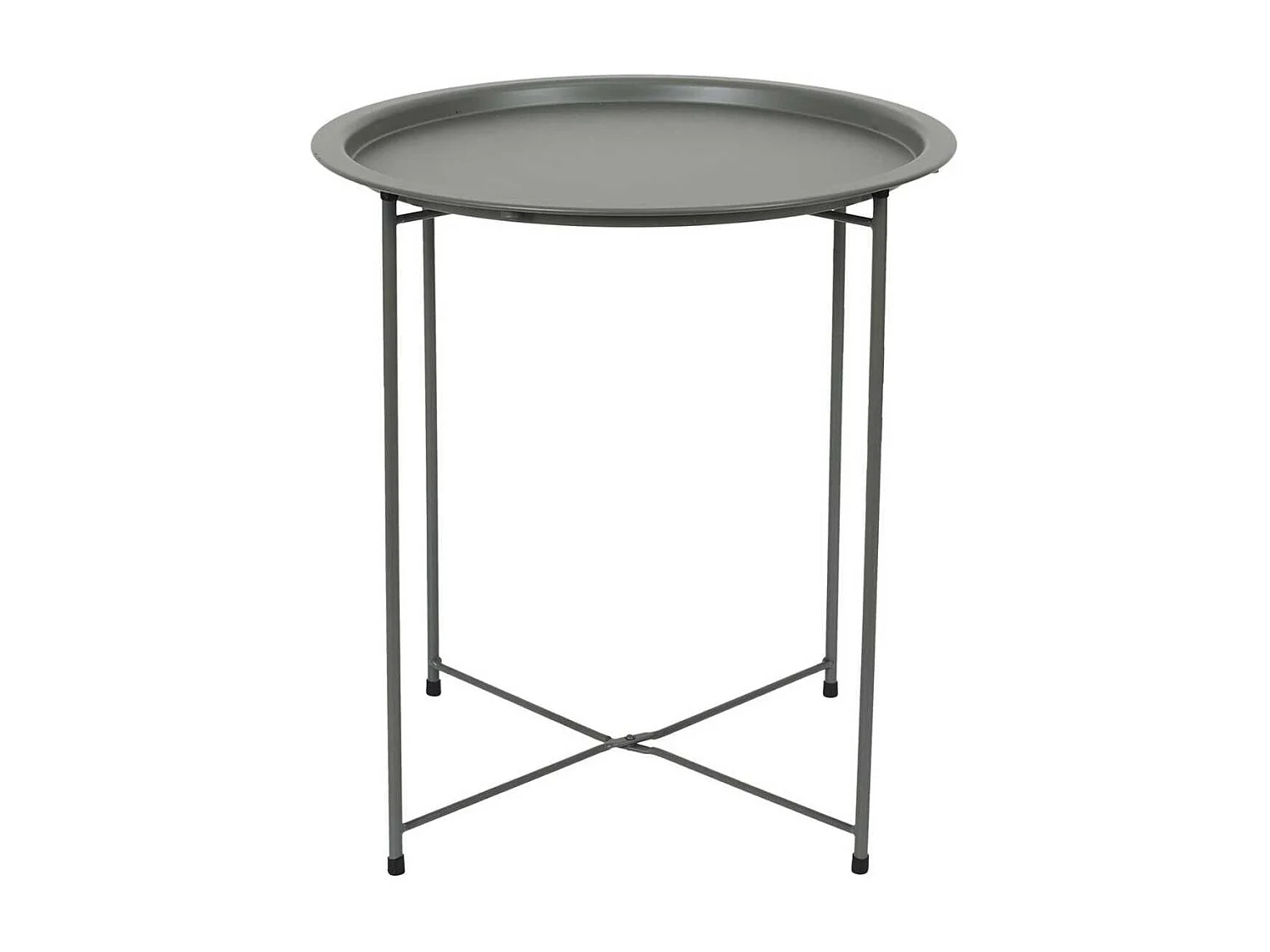 Table d'appoint en métal vert olive avec plateau amovible - SELENA