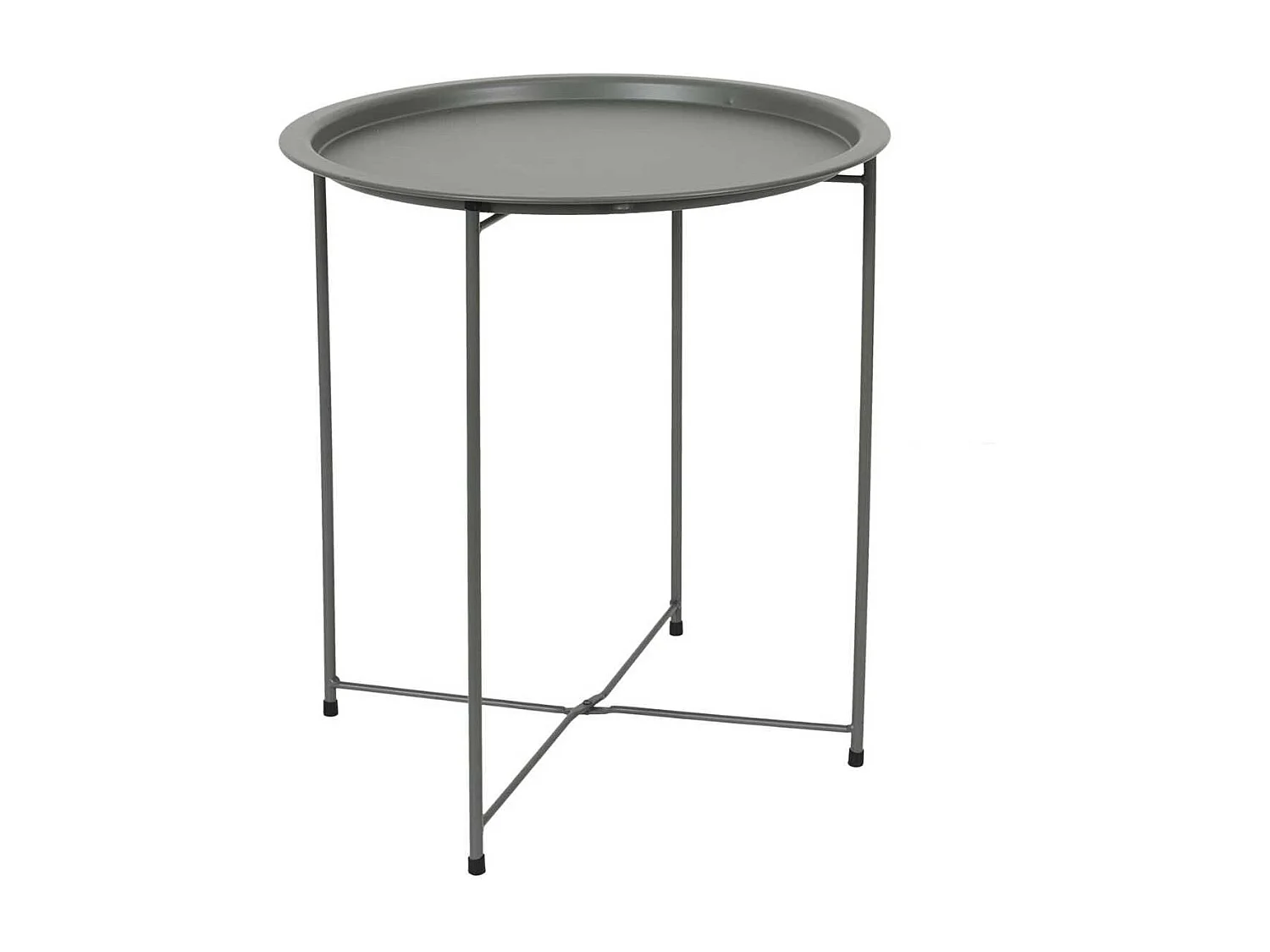 Table d'appoint en métal vert olive avec plateau amovible - SELENA