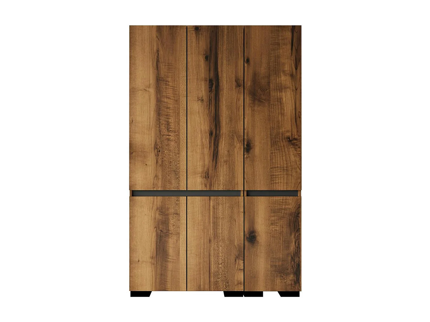 Armoire penderie 3 portes effet noyer, 1 tringle BYRON