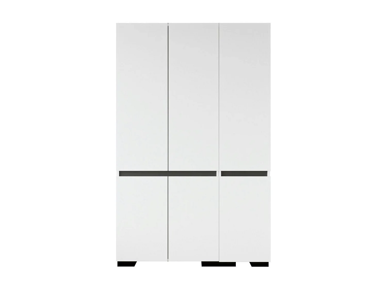 Armoire penderie blanche, 3 portes 1 tringle BYRON