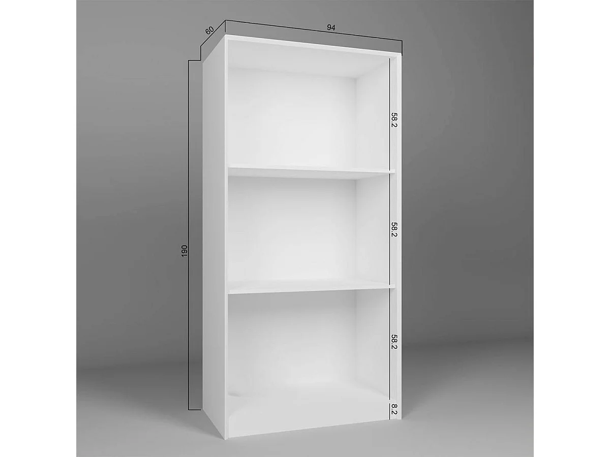 Armoire de chambre blanche 2 portes à cadres MARFA