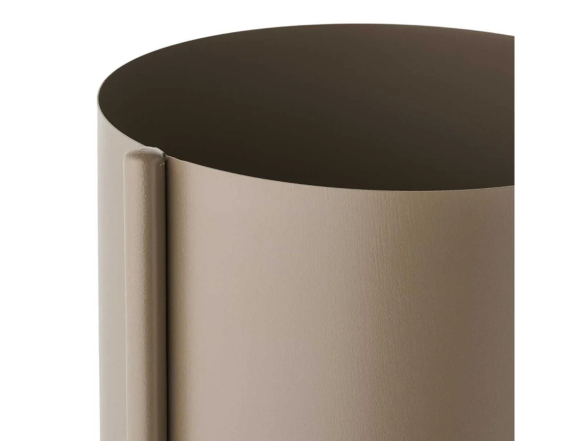 Trépied Cache-pot en Métal Taupe - MADEN