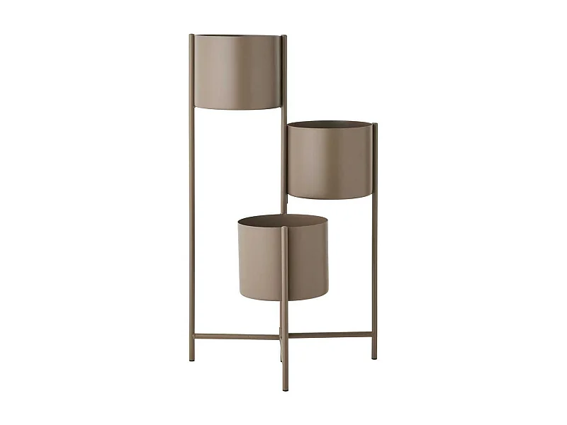 Trépied Cache-pot en Métal Taupe - MADEN
