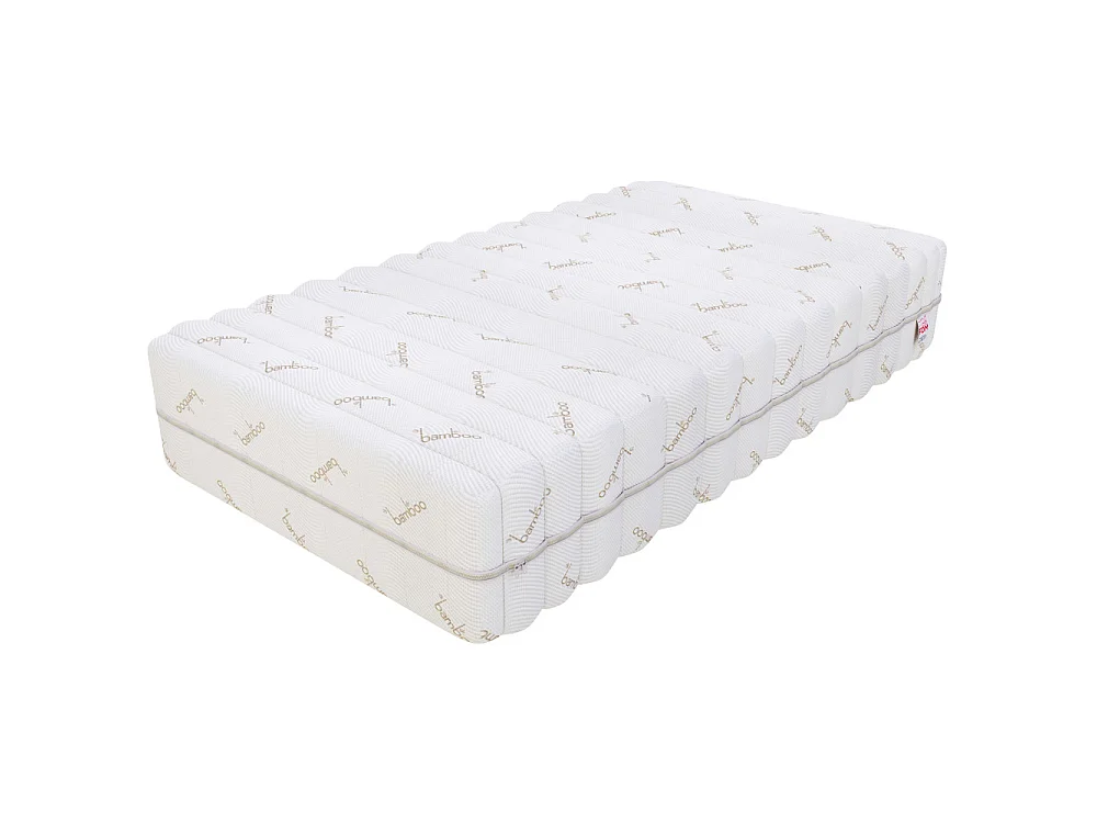 Matelas HYBRID 160x200 - 21cm - Mousse profilée HR - Bambou