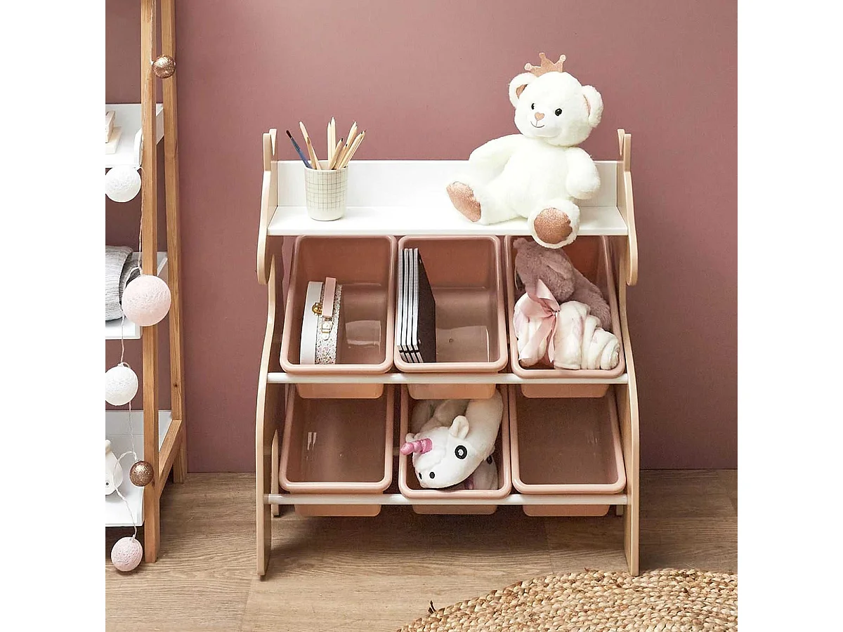 Meuble de Rangement Présentoir Licorne 6 Bacs - POSEY