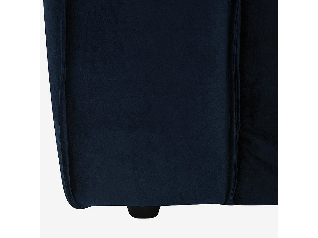 Habitat - Canapé 2 places en velours - Bleu marine - Kuti