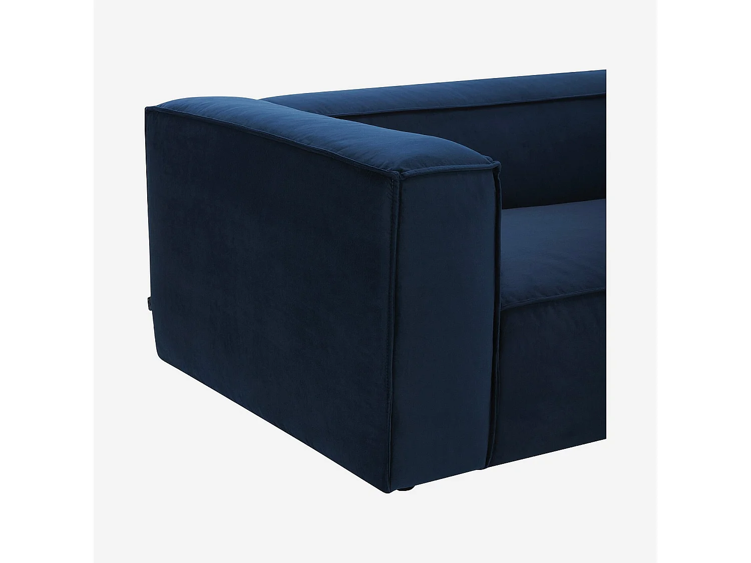 Habitat - Canapé 2 places en velours - Bleu marine - Kuti