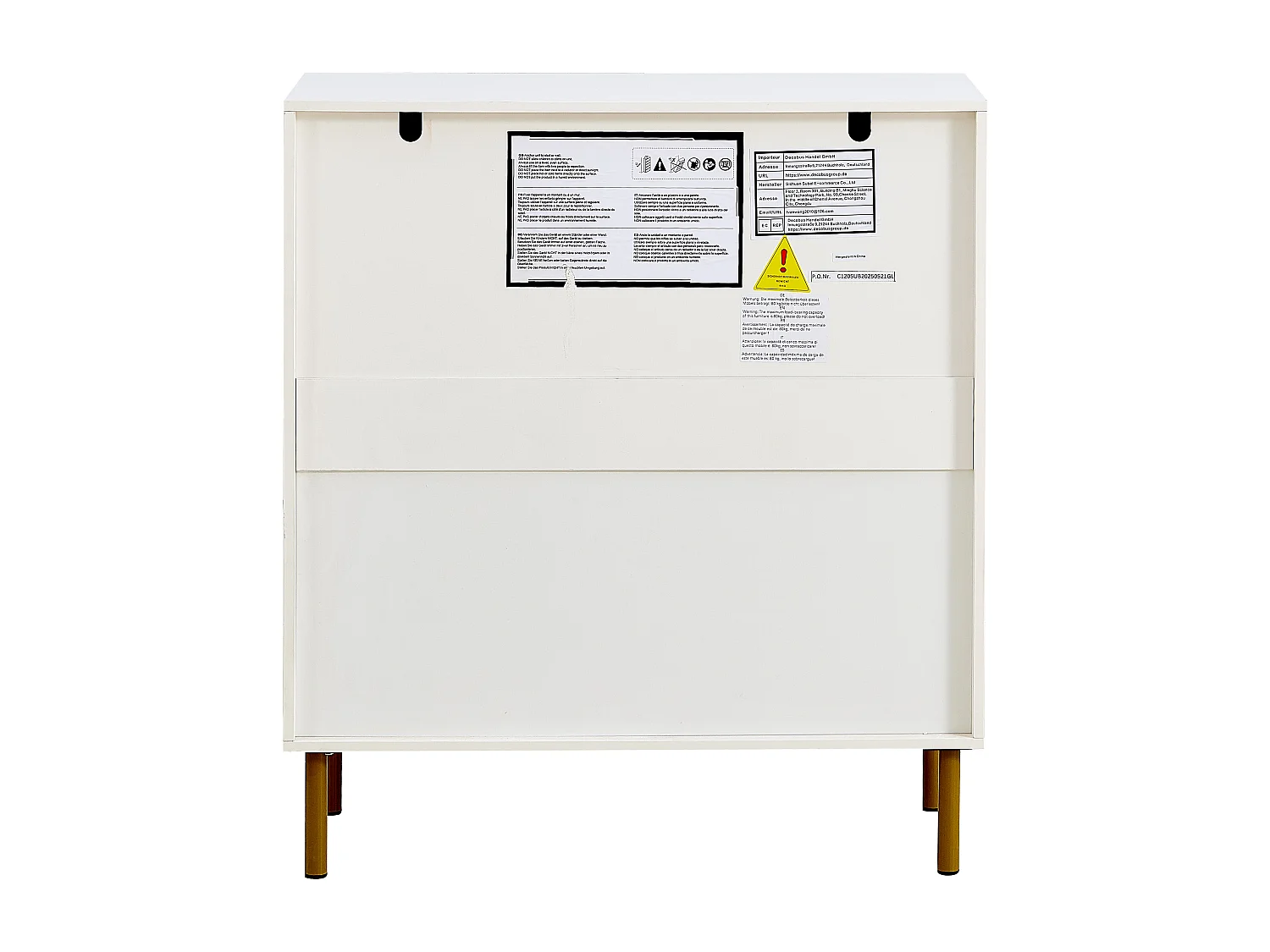 Buffet moderne 80 x 36 x 90 cm, pieds en acier, idéal pour le salon, espace de rangement, en MDF blanc