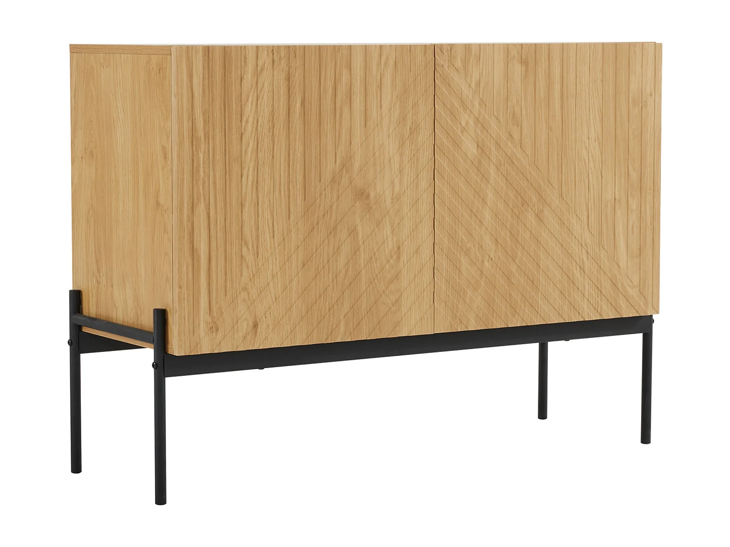 Buffet moderne 100x40x75 cm, rangement, pour le salon ou la cuisine, en panneaux de particules naturel