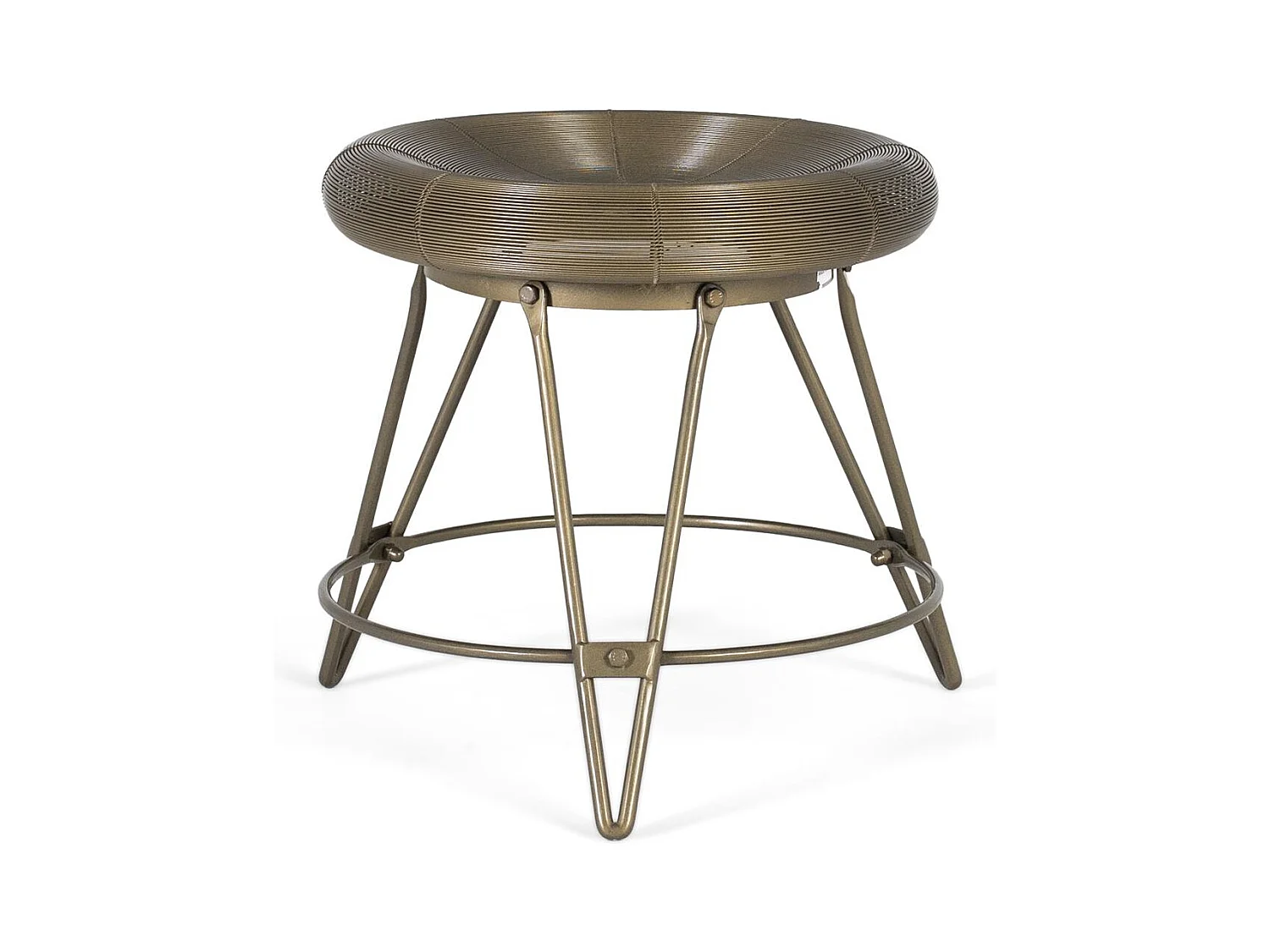 Tabouret bas en métal de style industriel