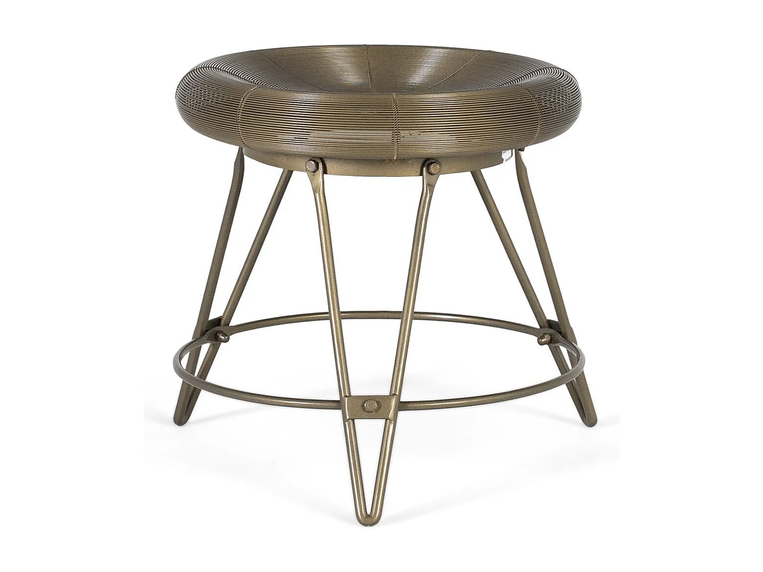 Tabouret bas en métal de style industriel